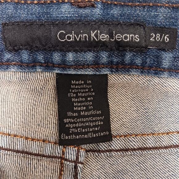 Brooke Y2K Calvin Klein Jeans Women's Sz 28 Dark Blue Denim Embroidered VINTAGE - Picture 16 of 16